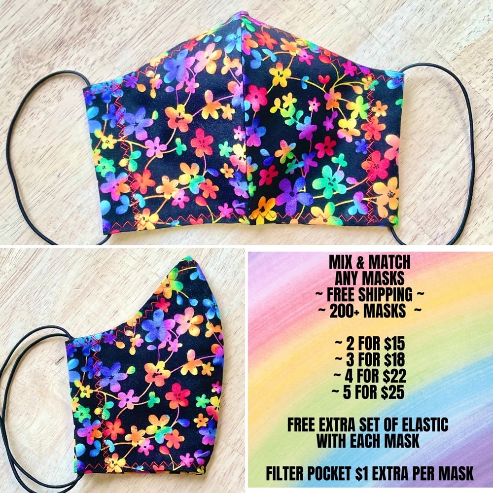 Face Mask ~ 100% Cotton ~ Elastic String